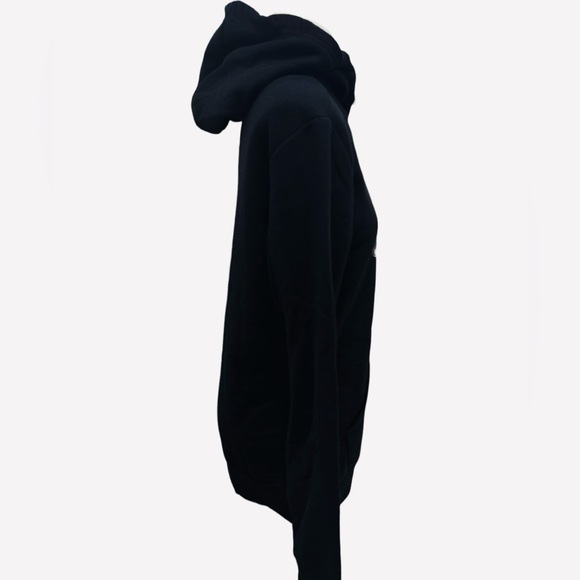 Adidas Women's Badge of Sport Two-Tone Graphic Black Fleece Hoodie Size XS - Picture 5 of 9